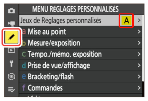Le ''bank CUSTOM'' A (exemple)