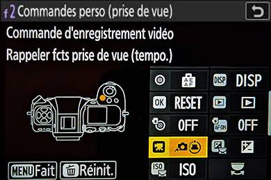 Programmation de la touche de fonction adéquate